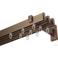 Карниз для штор Lm Decor Флэт Лайн Изи тройной (антик, 3.2м)