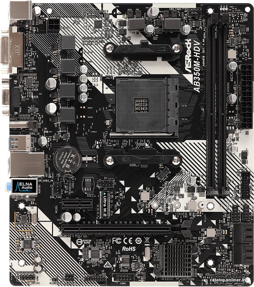 ASRock AB350M-HDV R4.0 материнскую плату купить в Минске