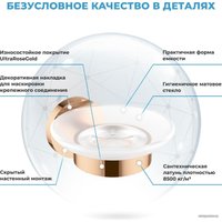 Мыльница Wellsee Finishing Touch 182504000 с держателем (розовое золото)