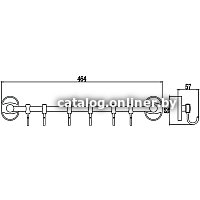 Планка с крючками Savol S-008206