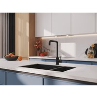 Смеситель Cersanit Como однорычажный с п-образным изливом 68246 (черный)