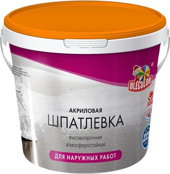 Шпатлевка Olecolor акриловая для наружных работ 1.6 кг
