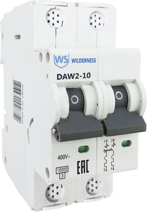 

Выключатель автоматический Wilderness DAW2-10 2P 6A C 10kA DAW2-10-2-C006