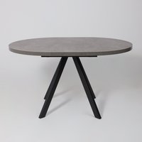 Кухонный стол Мамадома Rondo M-100 раздвижной 100-135 (дымчатая керамика/черный)