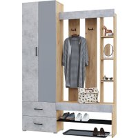 Стенка Горизонт Домино (крафт золотой/бетон)