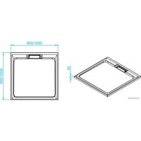 Душевой поддон RGW STA-01W 90x90