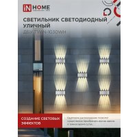 Фасадный светильник In Home TWIN-1030WH 4690612053929