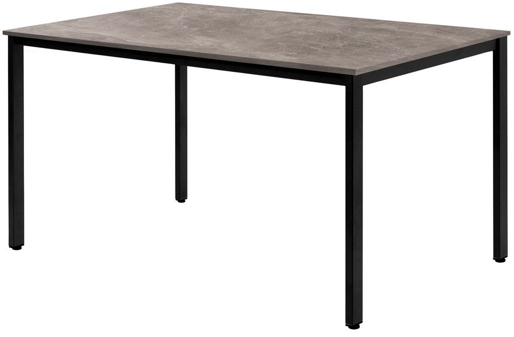 

Кухонный стол Millwood Сеул Л 130x80x75 (бетон/металл черный)