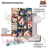 Картина по номерам Red Panda Ахегао Коллаж p54448