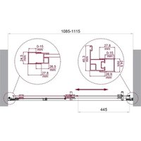 Душевая дверь BelBagno Luce-BF-1-110-C-ORO в Бресте