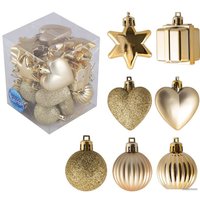 Елочная игрушка Волшебная страна 007443 24 шт (золотистый)