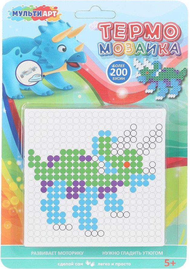 

Развивающая игра MultiArt Термомозаика Динозавр IB400-120523