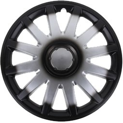 Набор колпаков на диски АКС – авто Элегант+ 15 53414 (серебристый/черный)