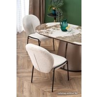 Кухонный стол Halmar Robinson (бежевый мрамор/капучино/черный)