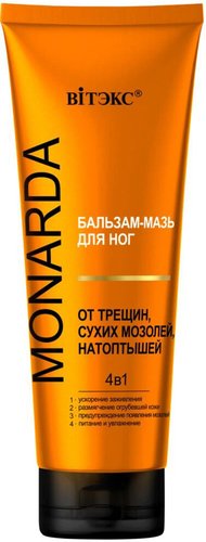 Витэкс Бальзам-мазь для ног Monarda от трещин, сухих мозолей, натоптышей 4в1 75 мл
