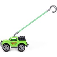 Игрушка-каталка Полесье Легионер с ручкой 63929 (зеленый)