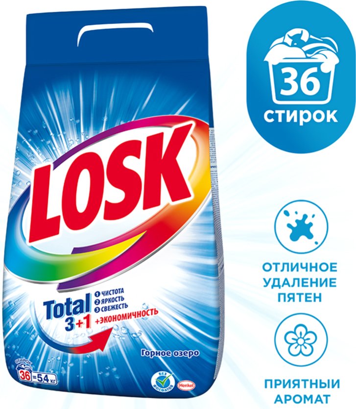 

Стиральный порошок Losk Горное озеро 5.4 кг