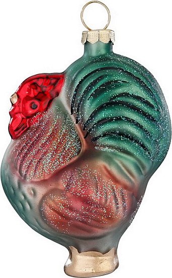 

Елочная игрушка Inge's Christmas Figural Glass Ornaments Петух 64897H120