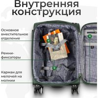 Чемодан-спиннер Monza 8038# (S, зеленый)