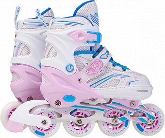Роликовые коньки Ridex Remis Pink L (р. 39-42, розовый/белый)