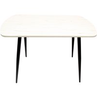 Кухонный стол ВВР ЛДСП (дуб крафт белый/черный конус 110/70)