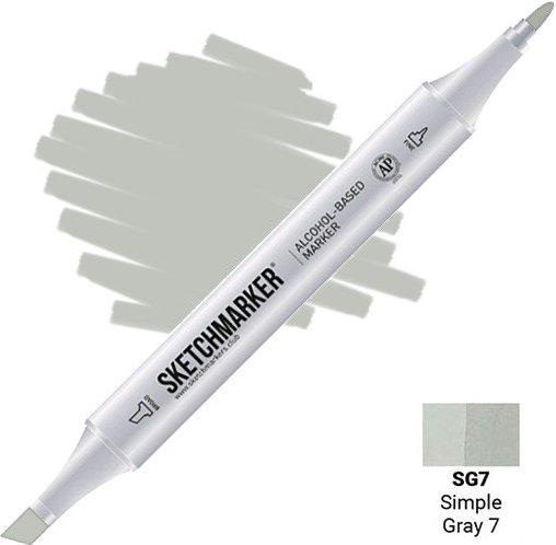 

Маркер художественный Sketchmarker Двусторонний SG7 SM-SG7 (серый простой №7)