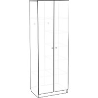 Шкаф распашной Премиум Смарти двухстворчатый без фотопечати (белый) в Бресте