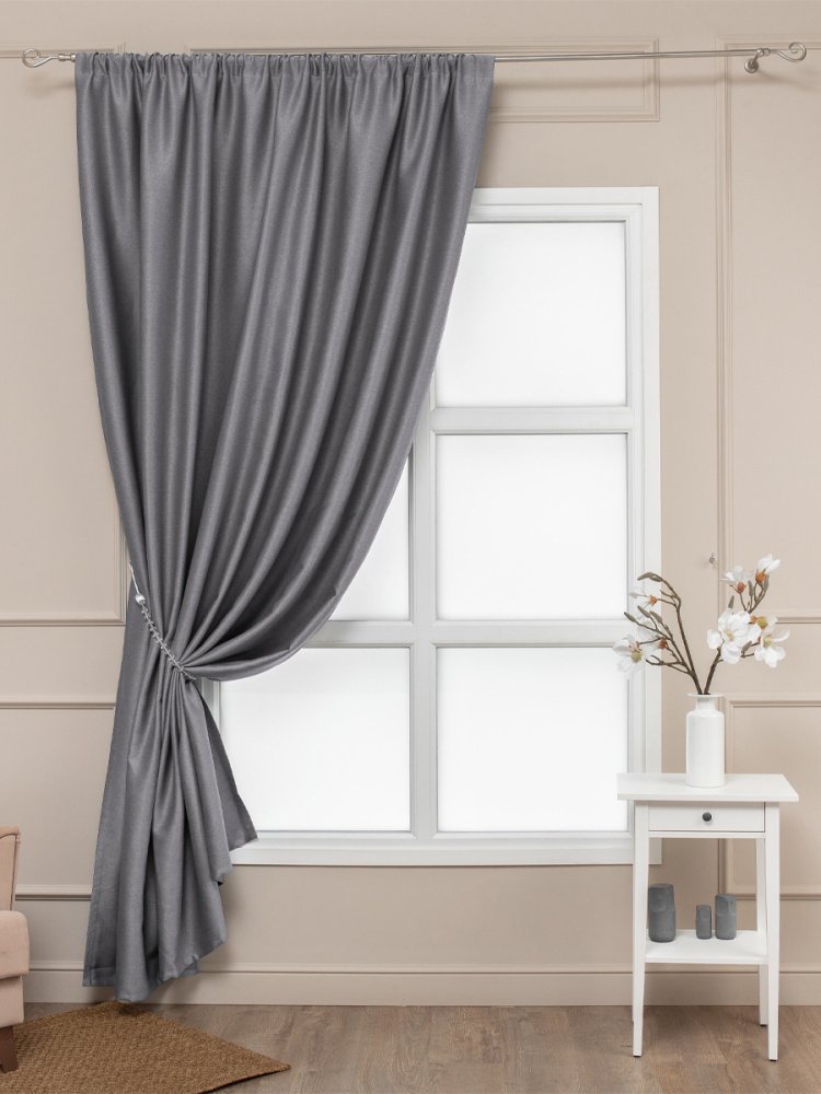 

Штора Ника Зварико блэкаут 888250-04 2x2.5 м (серый)