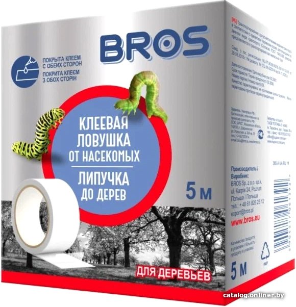 Лента от насекомых Bros Липкий пояс для деревьев 385 (5 м)