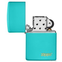 Зажигалка Zippo Classic Flat Turquoise Zippo Logo 49454ZL