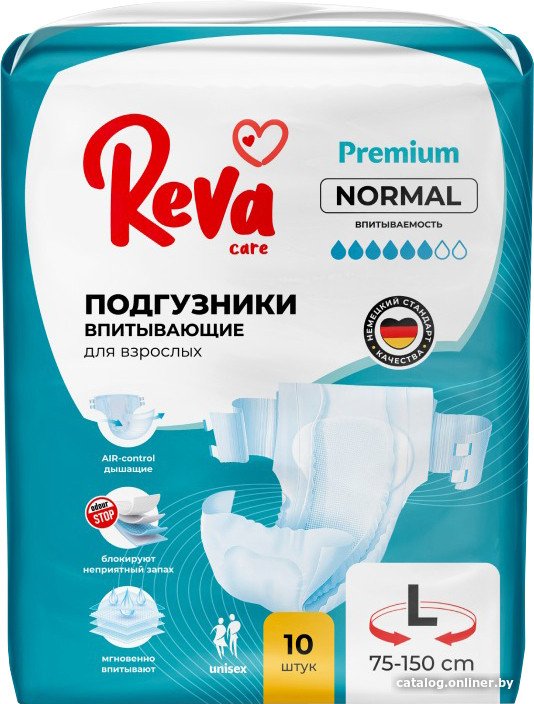 Подгузники для взрослых Reva Care Normal L (10 шт)