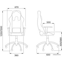 Игровое (геймерское) кресло AksHome Sprinter Eco 74998 (голубой/белый)
