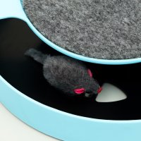 Игрушка для кошек Пижон Игровой комплекс с подвижной мышкой 6253489 (синий)