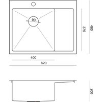 Кухонная мойка Quadron Hb7911Pvdbsg1