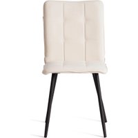 Стул TetChair Bari LT флок (молочный/черный)