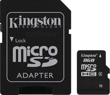 

Карта памяти Kingston microSDHC 8 Гб (SDC4/8GB)