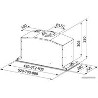 Кухонная вытяжка Franke Box Plus LED FBI 737 XS LED