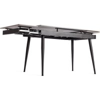 Кухонный стол TetChair Lord Grey 180x80x75 (серый/черный)