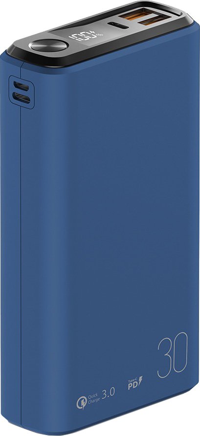 

Внешний аккумулятор Olmio QS-30 30000mAh (темно-синий)