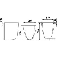Полупьедестал для умывальника Керамин Люкс CDB00010558