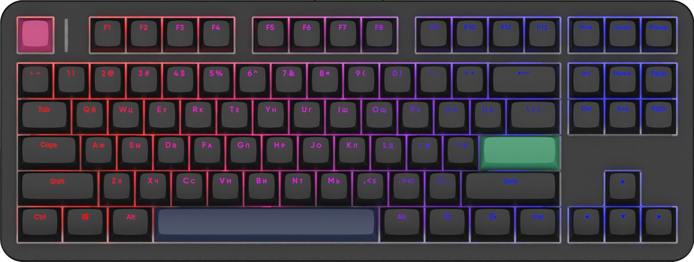 

Клавиатура Red Square Alumix TKL Simple (черный, g3ms Amber)