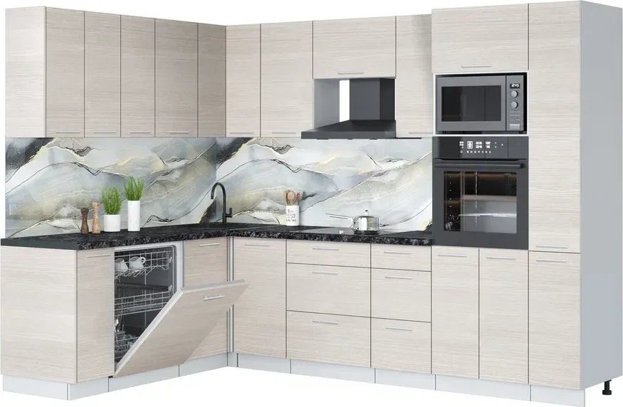 

Готовая кухня Интерлиния Мила Лайт 1.896х2.88 (вудлайн кремовый/вудлайн кремовый/кастилло темный)