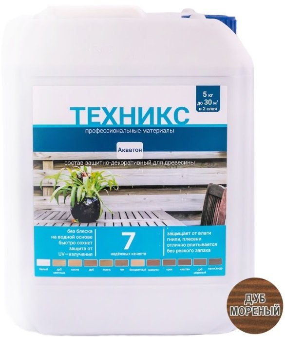 

Пропитка Техникс Акватон 5 кг (дуб мореный)