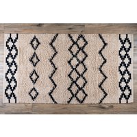 Ковер для жилой комнаты Merry Bear Home Decor 80x150см SGE-CRFW-1202 (черный/молочный)