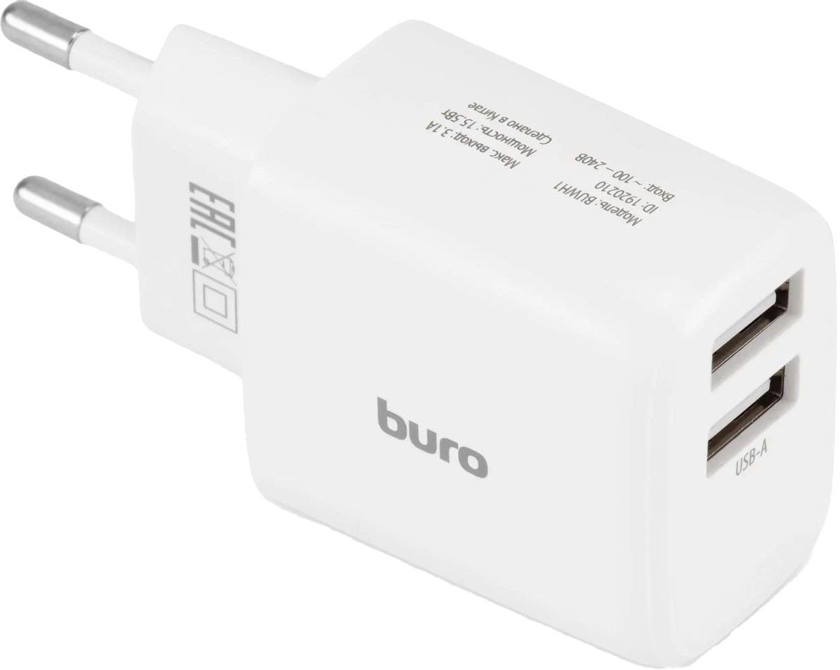 

Сетевое зарядное Buro BUWH1 (белый)