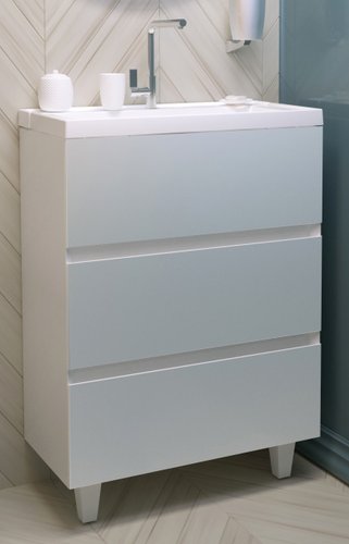 MarkaOne Тумба с раковиной Bumble 60Н 2я У90671 (белый)