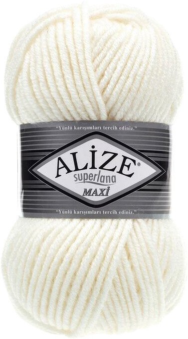 

Пряжа для вязания Alize Superlana maxi 62 (100 м, молочный)
