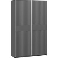 Шкаф-купе Трия Оскар Тиффани Т2 1400 282727 (серебро/серый графит/графит матовый)