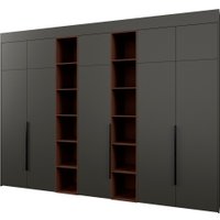 Шкаф распашной Рэйгрупп Рэй S262-В17-1-WKL В17-1 (дуб веллингтон/кобальт/античная латунь) в Бресте