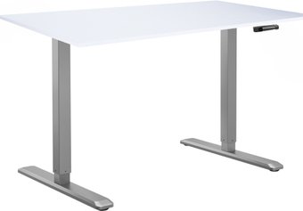 Стол с регулировкой высоты ErgoSmart Manual DESKFIT DF100 1380х800х18 мм (альпийский белый/серый)